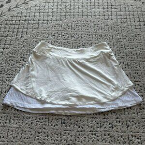 Head Women's Tennis Skirt Skort M‎ White Polyester/Spandex